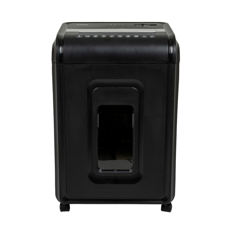 Verotech VS-2024CC niszczy 24 arkusze, karty i płyty CD. Cicha praca, kosz 26 L i poziom DIN P-4. Idealna do intensywnej pracy w biurze.