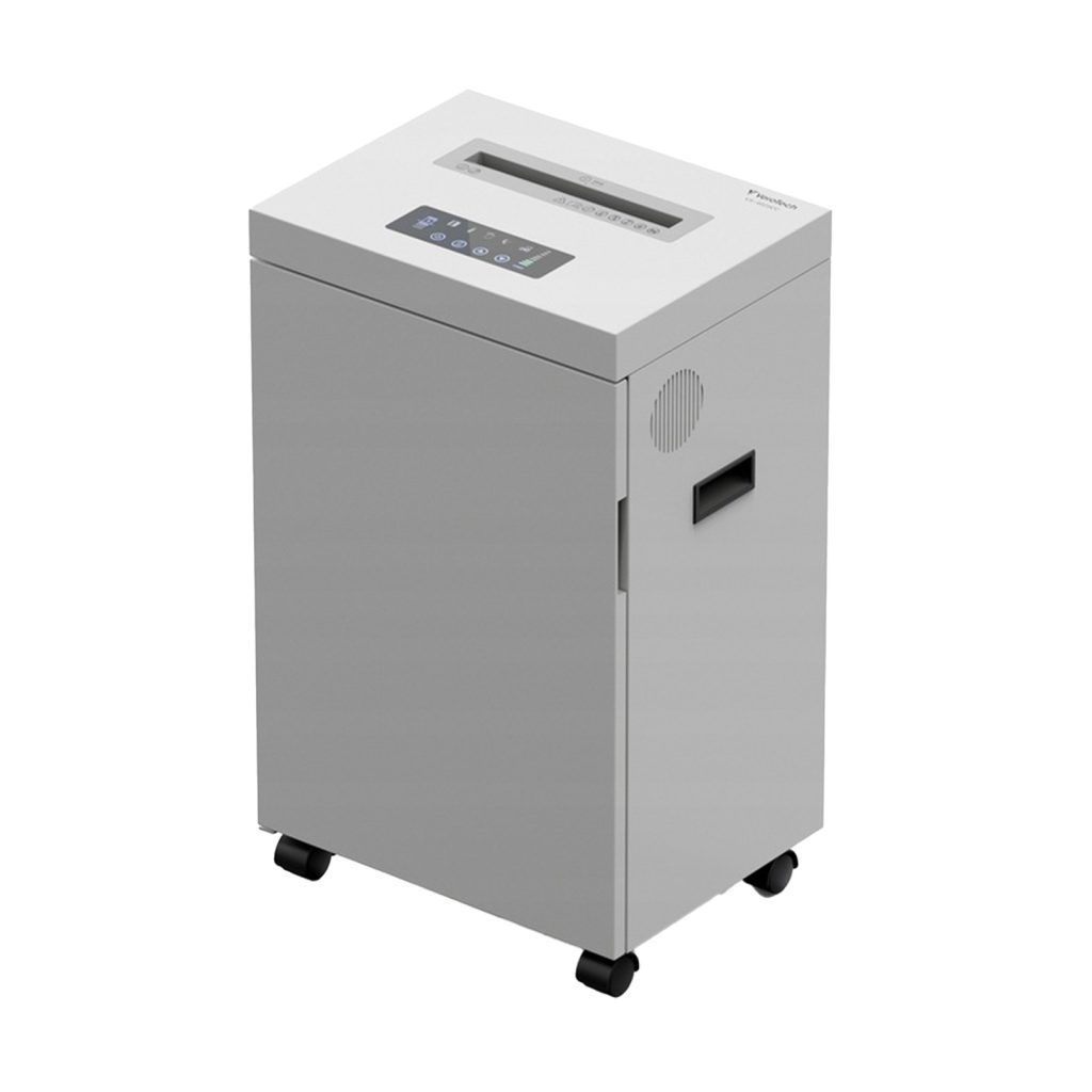 Profesjonalna niszczarka Verotech VS-4025CC niszczy 25 arkuszy, karty i płyty CD. Kosz 45 L, cicha praca 50 dB, 5 lat gwarancji i noże dożywotnio.